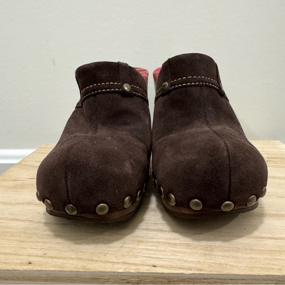 Rocket Dog Dark Brown Y2K Slip On Mule Wedge Heels 6 - Picture 3 of 7